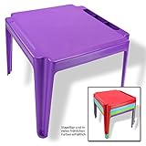 Quadratischer Stapel Kindertisch lila - 2