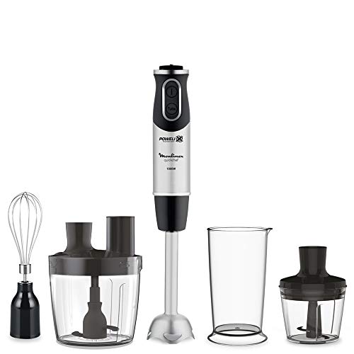 Moulinex Quickchef Mixeur à Main 1000 W 20 Vitesses 4 en 1 Acier