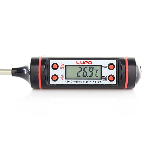 LUPO Digitales Fleisch Lebensmittel Thermometer – Sofortige Lese Temperatur – LCD-Display – Lange Sonde - 4