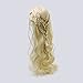 Produktbild MYGIRLE Lady Party Perücke Halloween Fairytale Romantischen Stil Geflochten Stränge Haarreif Lang Prinzessin Light Blond