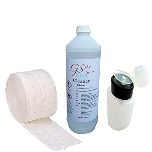 1 L GS-Nails Cleaner + Dispenser + 500 Zelletten CLEANSER