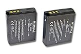 De la marca INTENSILO. INTENSILO 2x batería Li-Ion 1250mAh (7.4V) para cámara videocámara Panasonic Lumix DMC-LX1, DMC-LX2, DMC-LX3 y DMW-BCC12, CGA-S005, Fuji NP-70.