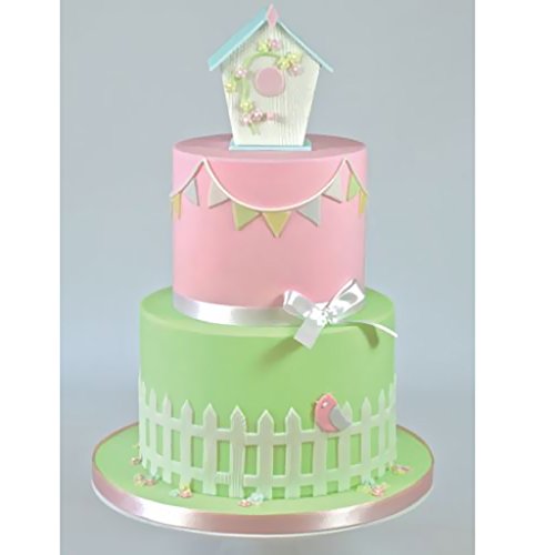 MagiDeal Backen Keks Ausstecher – Set aus Plastik Ausstechformen Backen Fondant Cookies, Tortendekorationen – 1pcs Mini-Zaun, 7.2×8.3cm - 6