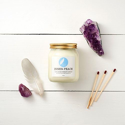 Corinne TaylorInner Peace Aromatherapy Scented Soy Candle | Organic & Natural | Essential Oils | Vegan & Cruelty Free | 300ml