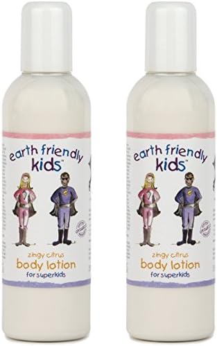 2 x Earth Friendly Kids® Children Skin Body Lotion with Natural Certified ORGANIC Ingredients 250ml (Zingy Citrus)