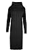 Produktbild Oops Outler Damen Midi Länge Langärmelig Starthilfekabel Strickkleid Damen Rollkragen Midi Langer Pullover - Schwarz, S/M (36/38)