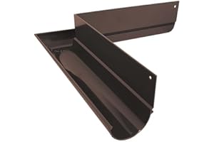 Renoplast® R50 Equerre de Gouttière en Aluminium | Angle extérieur 90° Brun | Gouttière évacuation des eaux pluviales profilé en tôle pliée| abri de jardin carport terrasse balcon gouttière à emboîter