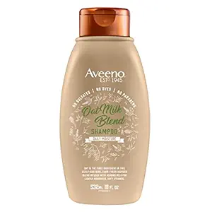 Aveeno Scalp Soothing Oat Milk Blend Shampoo for Daily Moisture and Light Nourishment, Sulfate Free Shampoo, No Dyes or Parabens, 12 fl. oz