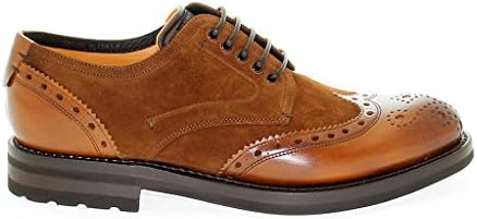 Fabi Men's 6403Brown Brown Leather Lace-Up Shoes
