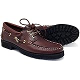 Pielsa 1109 Naútico Wintermoc - Naútico de piel color marrón y piso de goma para hombre