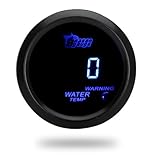 sensor temperatura de agua peugeot 206 Luz de advertencia roja. KKmoon Digital - Medidor de temperatura del agua con sensor automático para el coche de 52 mm con pantalla LCD de dos pulgadas (5,08 cm), 40~120 grados Celsius y luz de advertencia, de color negro