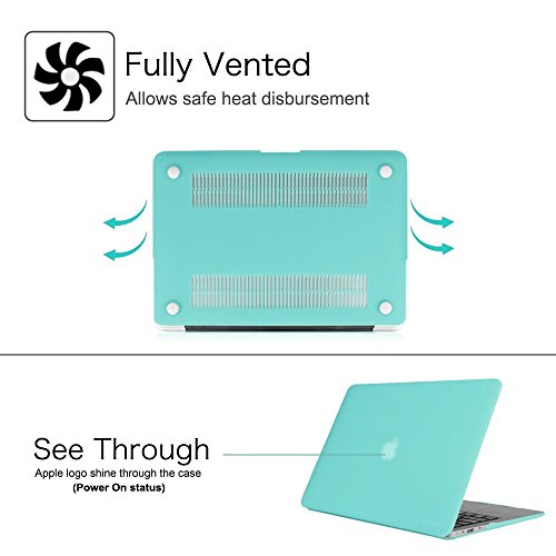 Fintie MacBook Air 13 Hülle – Ultra Slim Hochwertige Matt Gummierte Hartschale Tasche Schutzhülle Snap Case für Apple MacBook Air 13.3 Zoll (A1466 / A1369) , Mint Grün - 5