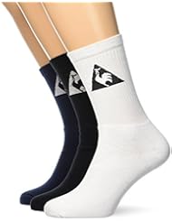 Le Coq Sportif ESS SP clásico 3 Crew Optical wh Socks Mixta, ESS SP CLASSIQUE 3 Crew Socks optical wh, blanco, FR : 43/46 (Taille Fabricant : 43/46)