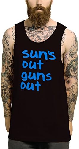 Suns Out Guns Out Vest Summer Jump Tank Top Street 22 Lads Men Funny Singlet
