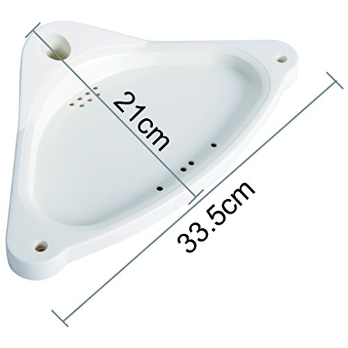 WOLTU BZ4104-1 Badregal Duschecke Teleskop , Höhe 120-250cm , 4 wasserdurchlässige Ablagen, 3 Handtuchhalter , Weiss - 7