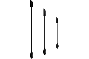 YIXUTAG 3pcs mini spatules en silicone, petite cuillère réutilisable de maquillage en caoutchouc, spatule cosmétique, petite spatule pour palette faite à la main en résine de beauté de cuisine, Get Last Drop