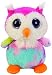 Suki Gifts Lil Peepers Fun Moonbeam Tie Dyed Owl Plush Toy with Silver Sparkle Accents (Small, Pink/White/Blue)