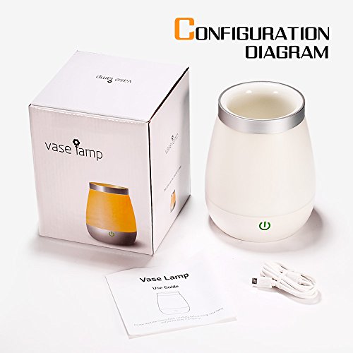 Tischlampe Nachttischlampe Nachtlicht VasenLampe 3 Modi wasserdichte Stimmugslicht als Dekoration, 350 ml Kapazität Tischleuchte USB aufladbare LED Lampe für Schlafzimmer,Wohnzimmer, Büro, Tisch, usw. - 7