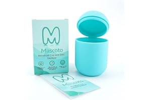 Mascoto ® Menstrual Cup and Disc Sterilizer: can be Used as a Portable & Reusable Public Restroom Menstrual Cup Cleaner, Storage Case, Holder and Microwave Steamer Sterilizer