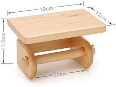 Solid wood bathroom wall hanging paper tube, wooden household creative toilet toilet paper towel simple toilet paper holder
