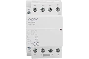 WEBN OCT-63 Series 4P 40A/63A Automatic Operation AC Home Contactor 220V/230V 50/60Hz Contact 4NO/2NO + 2NC/4NC Din Rail Contactor (40A, 4NC)
