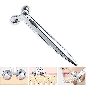 Niyam 3D Massager Face Lift Body Slimming Skin Tighten Relaxation Tool Full Body Facial Roller Massager (Silver)