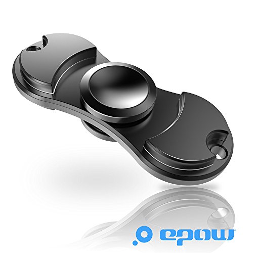 EPOW Dual Fidget Spinner Metal Black, Hand Spinner Titaninium, Aluminium Zinc Alloy EDC Spinners Focus Toy, High Speed, spins 2-4 Minute or more EPOW Dual Fidget Spinner Metal Black, Hand Spinner Titaninium, Aluminium Zinc Alloy EDC Spinners Focus Toy, High Speed, spins 2-4 Minute or more