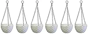 TRUPHE Plastic Hanging Pot, White, 8