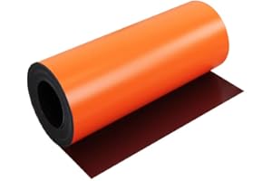FIRST4MAGNETS MagFlex® Flexible Matt Orange Magnetic Sheet for Creating Magnetic Pictures, Artwork, Signs or Displays - 300mm Wide - 5m Length
