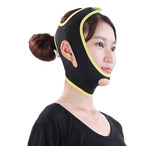 Sharplace Visage Minceur Face V Lifting Masque Facial Amincissant Levage Menton Non-chirurgical Ceinture Elastique du Visage Anti-rides - M