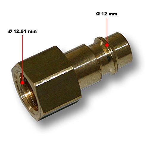 Airbrush Adapter 12,91 mm (1/4") IG Schnellkupplung 12 mm Druckluft Anschluß
