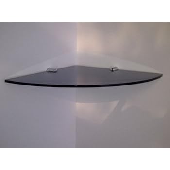 Eckregale, 6 mm, gehärtetes Glas, 2 x 150 mm, Schwarz: Amazon.de: Baumarkt