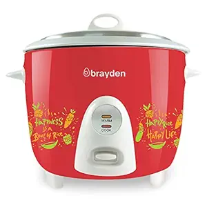 Brayden Rizo 500 Watts Electric Rice Cooker (Crimson Red, 1.5 Litre)