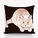 Produktbild Xunulyn Kissenbezüge Square Throw Pillow Case Cotton Velvet Cushion Cover 18" x 18" British Shorthair Lilac cat Sits Ambush