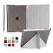 Produktbild Tancurry iPad Schutzhülle Tasche Backcover Chic iPad Umgeklappt Hülle mit Auto Schlaf Wach Funktionipad (iPad2017, Grau)