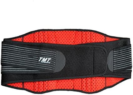 Sports Waist Protection Waist Belt Warm Weightlifting Basketball Protective gear ( Color : Red )