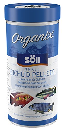Söll 16190 Organix Small Cichlid Pellets - Aquariumfutter - Zierfischfutter für Barsche - 490 ml
