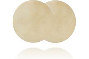 CUTULAMO 2 Stück Trommelfell, Büffelleder Trommelfell, Drum Snare Skin, Bass Drum Resonanzfell, lang anhaltender und beständiger klarer Sound, für afrikanisches Tamburin, Bongo Drums (8.5in)