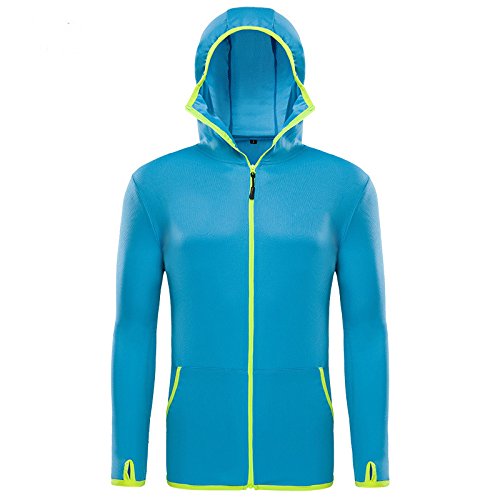 Preisvergleich Produktbild DYY Sonnenschutzkleidung der Sommersonne-Schutzkleidungmänner Anti-Moskitokleidung Schnell-Trocknende Breathable Kleidung,Blau,XXXL