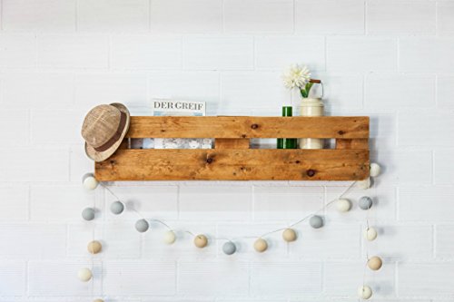 ESTANTERIA PALET 120CM BARNIZ (Incluye Colgadores)