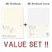 Produktbild Midori MD Notebook – A5 liniert Line gratis Papier (13803006) + MD Notebook Cover, Lt; A5 & GT (49360006) – -value Set