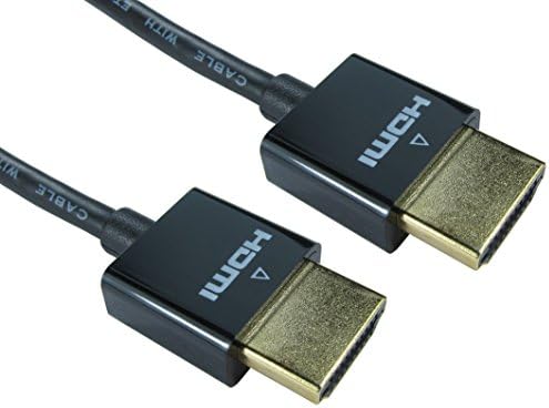 C4A® Slim 0.5m High Speed HDMI Cable / Small HDMI Plugs and Thin Cable / 1080p Resolution