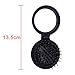 Black Mini Round Folding Comb With Mirror Travel Air Cushion Hair Massager Comb Brush