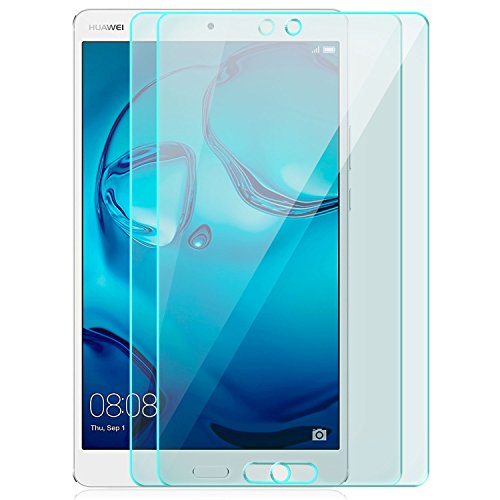 Saxonia [2 Stück] Displayschutzfolie [gehärtetes Glas] Huawei MediaPad M3 Panzerglasfolie Hartglas Schutzfolie Panzerglas Folie (9H) | HD Klar | Transparent