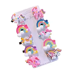 ANNACREATIONS Metal Hair Clips for Women and Girls, Multicolour, 10 Pcs