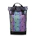 Produktbild Mode 3D Holographische Unisex Roll Top Rucksack Geometrie Große Kapazität Schule Rucksack Freizeit Reiserucksack,Colorful