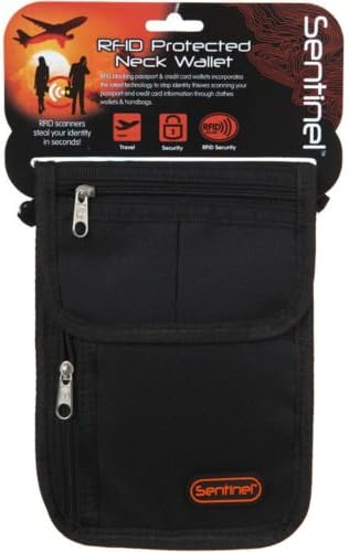 Stylish Design Credit Cards Holder Protector Men Multi Pocket Travelling Neck Wallet