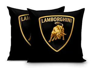 DreamVio Super Imported Micro & Velvet Car Cushions/Pillows for Your Car (12x12 Inches) Set of 2 Style 45