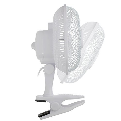 AMOS 6″ 15cm Clip & Tisch Ventilator Tragbarer Klemme Tischventilator Haus Büro Windmaschine 2 Geschwindigkeit Kippen Einstellbare Luftkühlung Elektrolüfter - 5