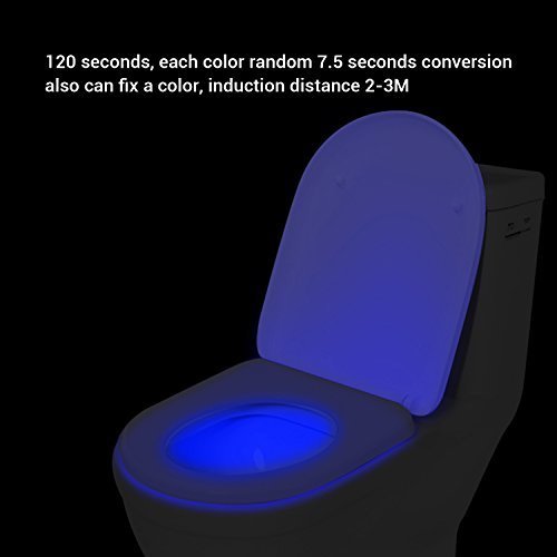 REACHOPE WC Nachtlicht Klobeleuchtung Toilettenbeleuchtung Led mit Bewegungsmelder Toilette Lampe für alle Toilette – 16 Farbewechsel - 4